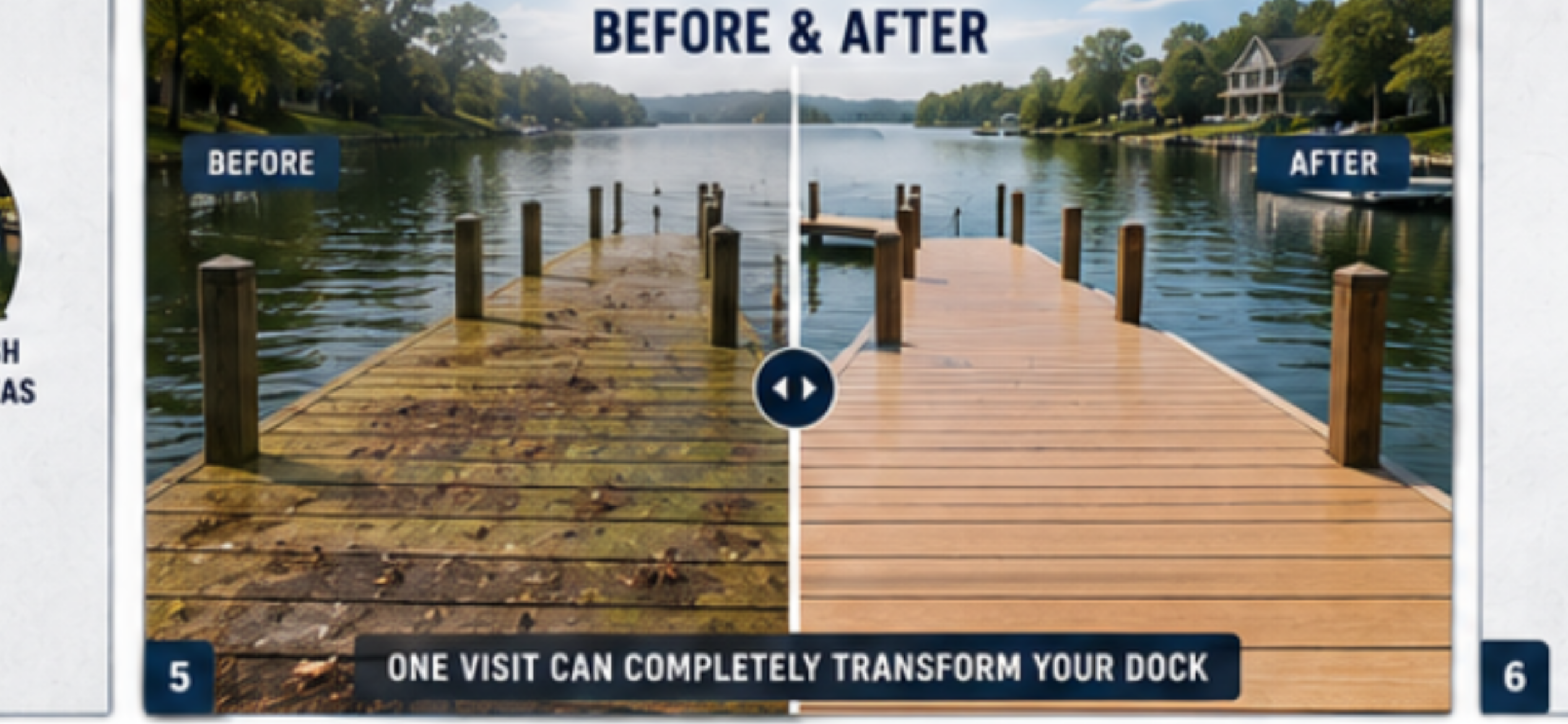 Dock before The Docktor cleaning service